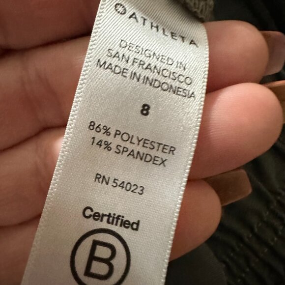 Athleta Textured Brooklyn Jogger Women's Size 8 Lightweight Pockets Olive Green - Picture 6 of 7